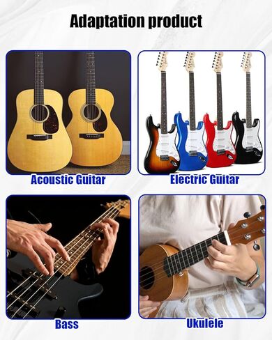 16 Piece Guitar Luthier Tool Set Fit for Electric Guitar Acoustic Guitar Bass Ukulele Include Fret Rocker, Fret Rubber Hammer, Fret Leveling Beam, Fingerboard Guards, String Spreaders, Sandpaper in Saudi Arabia