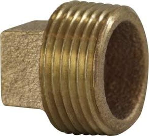 Midland 44-656 Bronze Fitting Cored Square Head Plug, Size, 1.27" Length, 0.93" Hole Diameter, Bronze, 1-1/4" in Saudi Arabia