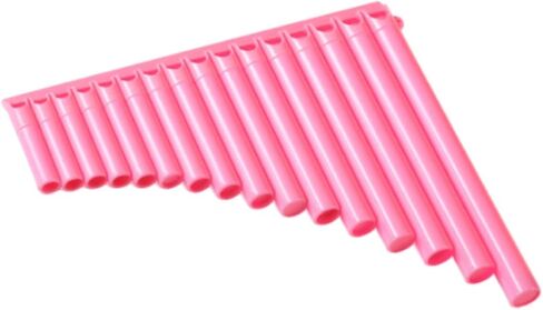 Generic Pan Flute 16 Pipe C Key, Teaching Traditional Portable Panpipe Musical Instrument for Music Lover Performance Musical Gift, Pink in Saudi Arabia