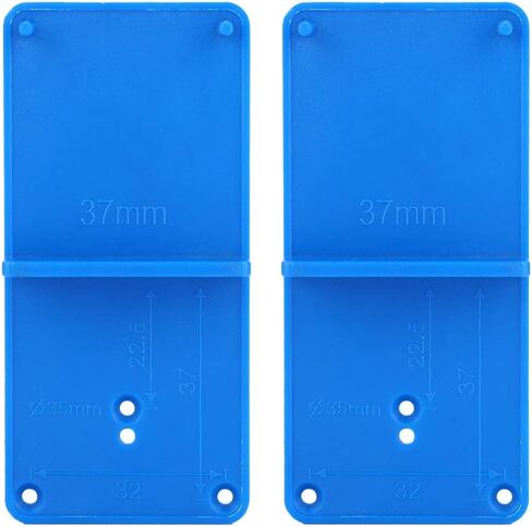 Generic 2 Hinge Hole Opener, 2pcs Drilling Locator for Door Cabinet Assemble, Perfectly Locate The Holes for Hinges and Drawer Guides Template, Unique Design and Punch Effect, Ideal for in Saudi Arabia