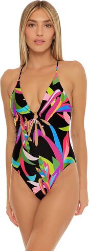 Trina Turk Women’s Birds of Paradise Cut One Piece Swimsuit و Ploral Print و V Neck و Suits Witing in Saudi Arabia