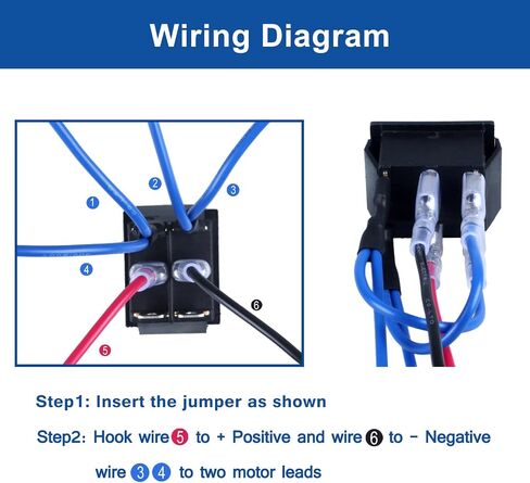 2Pcs ON-Off-ON Polarity Reversing Rocker Switch，DPDT 6 pins 3 Position Self-Locking Double Reset Rocker Toggle Switch with Jumper Wires Snap 12V 125V 250V,Max Current 20A in Saudi Arabia