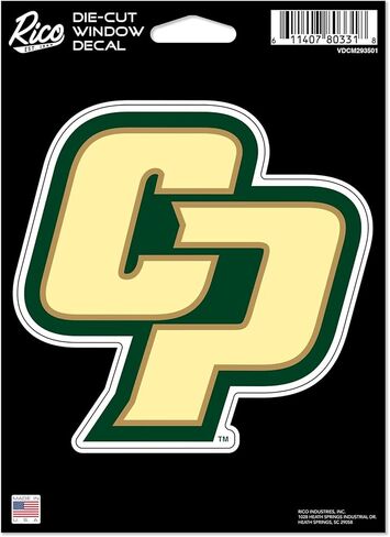 Rico Industries NCAA Cal Poly Mustangs 5" x 7" Vinyl Die-Cut Decal - Car/Truck/Home Accessory in Saudi Arabia
