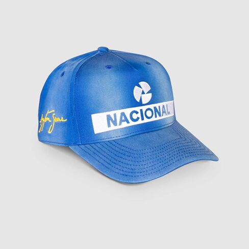 Ayrton Senna F1 Nacional Vintage Wash Baseball Hat Blue in Saudi Arabia