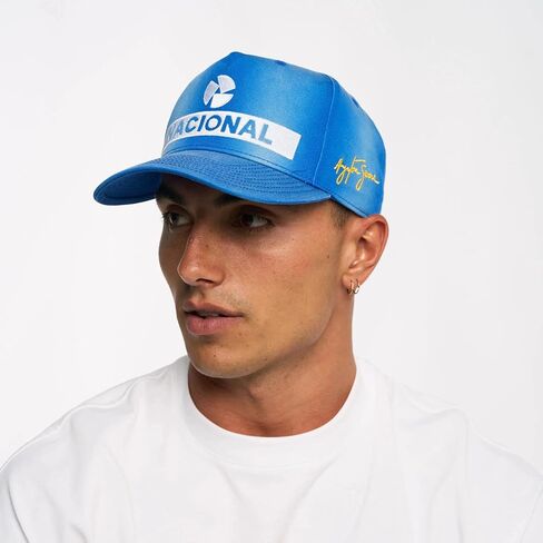 Ayrton Senna F1 Nacional Vintage Wash Baseball Hat Blue in Saudi Arabia