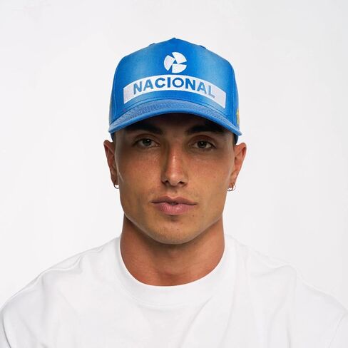 Ayrton Senna F1 Nacional Vintage Wash Baseball Hat Blue in Saudi Arabia