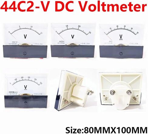 44C2 DC Voltmeter Planet Pointer 1V 3V 5V 10V 15V 20V 30V 50V 75V 100V 150V 300V 450V 500V 1PCS (100V) in Saudi Arabia