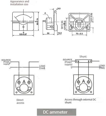 44C2 DC Voltmeter Planet Pointer 1V 3V 5V 10V 15V 20V 30V 50V 75V 100V 150V 300V 450V 500V 1PCS (100V) in Saudi Arabia