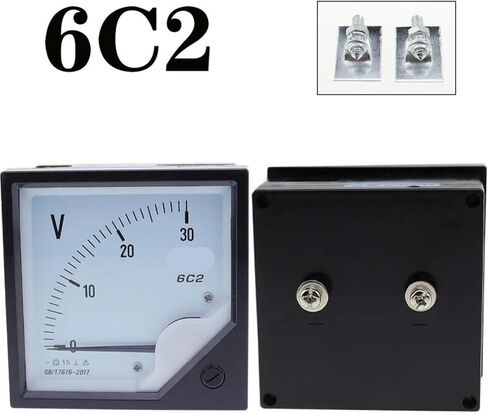 DC ALANOG POINTER METER 5V 10V 15V 30V 75V 100V 150V 300V 500V 750V Square 6C2-V 80 * 80mm Voltmeter 1PCS (250V) in Saudi Arabia