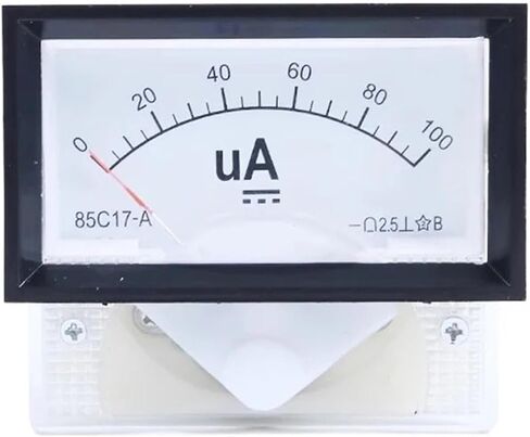 Pointer Type Panel Analog Ammeter Gauge DC Meter 50uA 100uA 200uA 300uA 500uA Measuring Range 85C17 1Pcs(200UA) in Saudi Arabia