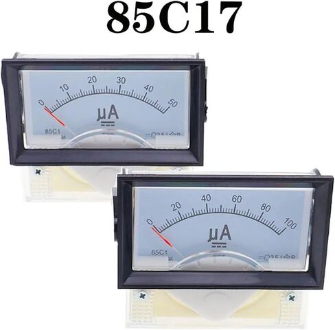 Pointer Type Panel Analog Ammeter Gauge DC Meter 50uA 100uA 200uA 300uA 500uA Measuring Range 85C17 1Pcs(200UA) in Saudi Arabia