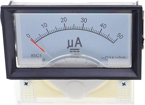 Pointer Type Panel Analog Ammeter Gauge DC Meter 50uA 100uA 200uA 300uA 500uA Measuring Range 85C17 1Pcs(200UA) in Saudi Arabia