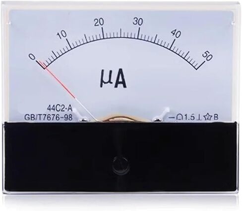44C2 DC ΜA 50UA 100UA 200UA 300UA 500UA Analog Panel Pointer Type Ammeter 44C2-A Mechanical Meter 1Pcs(500UA) in Saudi Arabia