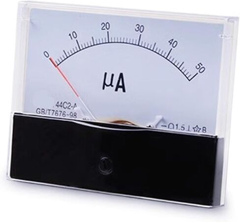 44C2 DC ΜA 50UA 100UA 200UA 300UA 500UA Analog Panel Pointer Type Ammeter 44C2-A Mechanical Meter 1Pcs(500UA) in Saudi Arabia