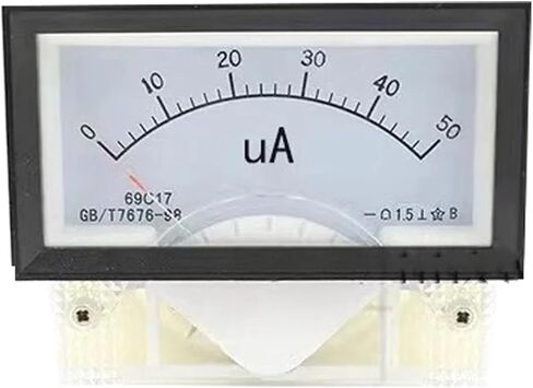 69C17 مؤشر Microammeter 50ua 100ua 200ua 300ua مع عداد تحويلة تيار 85 * 46 مم amperimetro 1pcs (50ua) in Saudi Arabia