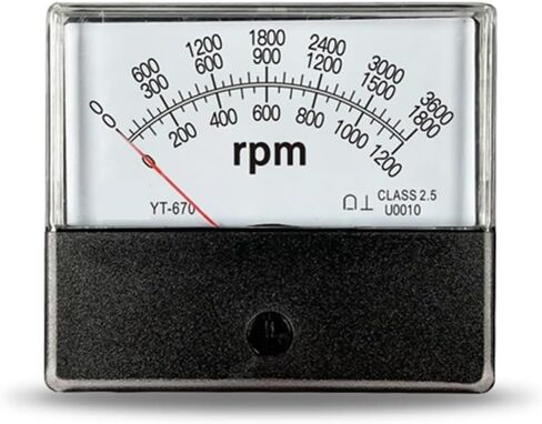YT670 10V Voltage Tachometer Has Two Displays and Scales 60rpm 360rpm with Potentiometer DH670 CZ670 1Pcs(360rpm 60rpmX10 10V) in Saudi Arabia