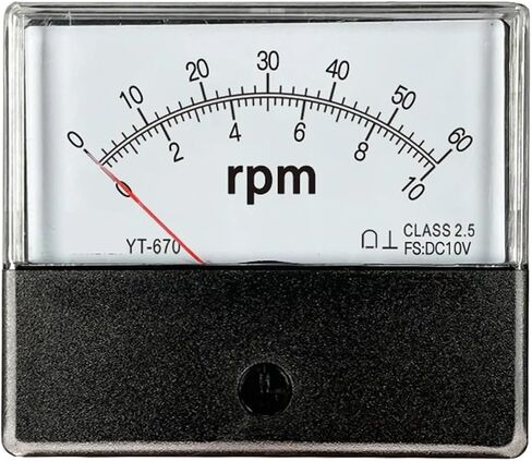YT670 10V Voltage Tachometer Has Two Displays and Scales 60rpm 360rpm with Potentiometer DH670 CZ670 1Pcs(360rpm 60rpmX10 10V) in Saudi Arabia