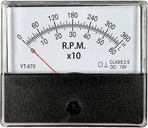 YT670 10V Voltage Tachometer Has Two Displays and Scales 60rpm 360rpm with Potentiometer DH670 CZ670 1Pcs(360rpm 60rpmX10 10V) in Saudi Arabia