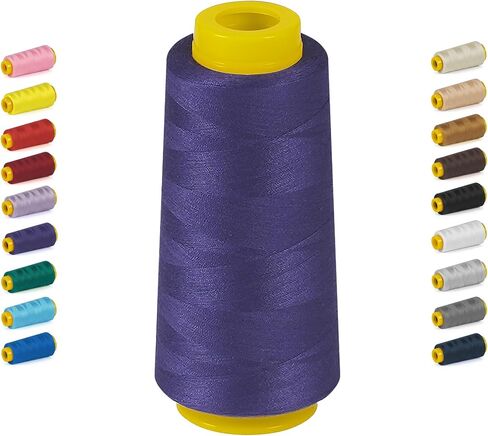 1800 Yards Serger Thread-Light Purple, All Purpose Thread for Sewing, Serger Thread Cones，Polyester Thread 40s/2 for Serger&Overlock, Quilting, Piecing, Sewing Machine in Kuwait