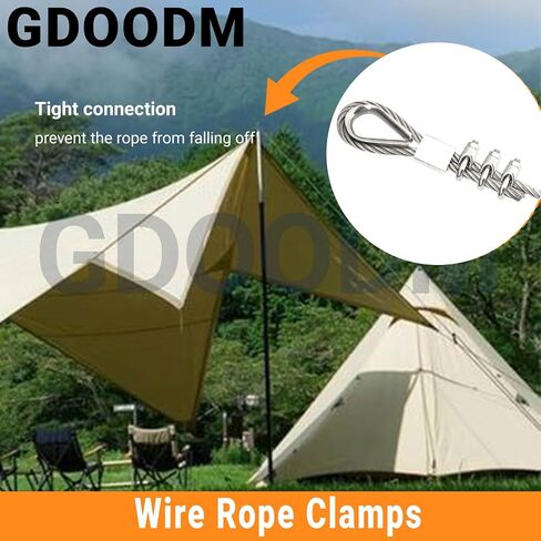 60 PCS 1/4 "مشبك الكابل ، حبل السلك مشبك الفولاذ المقاوم للصدأ M6 حبل سلك مقطع U Bolt Saddle in Saudi Arabia
