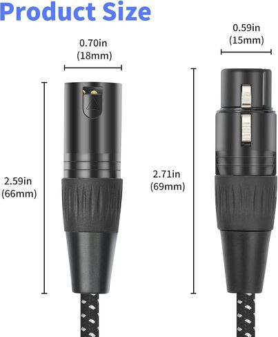 جديد-2 قدم XLR أنثى إلى كبل ذكري مزدوج-3pin xlr y-splitter محول لأنظمة السلطة الفلسطينية وتوجيه متعدد الأجهزة 2 عبوة in Kuwait