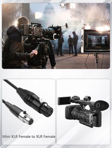 CERRXIAN Mini XLR Female to XLR Female Coiled Cable 3 Pin to 4 Pin Mini Audio Microphone Cable 1.64FT / 0.5M in Saudi Arabia