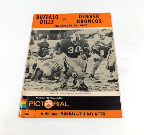 1967 Denver Broncos at Buffalo Bills AFL Football Program 11-19-67 - NFL Programs in Saudi Arabia