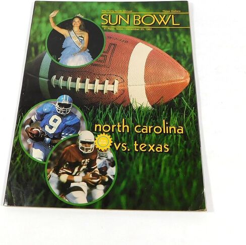 1982 North Carolina vs Texas Sun Bowl College Football Program 12-25-82 - College Programs in Saudi Arabia