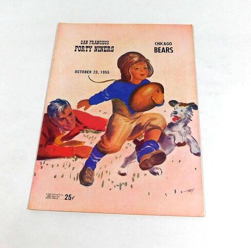 1955 Chicago Bears at San Francisco 49ers NFL Football Program 10-23-55 - NFL Programs in Saudi Arabia