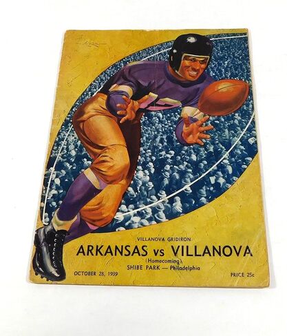 1939 Arkansas at Villanova College Football Program 10-28-39 - College Programs in Saudi Arabia