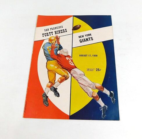 1958 New York Giants at San Francisco 49ers NFL Football Program 8-17-58 - NFL Programs in Saudi Arabia