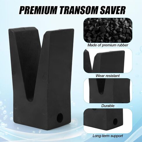 Transom Saver Rubber V Block Compatible with Tracker Marine Y-Frame, 181440 Boat Transom Saver with Hole Boat Motor Transom Support for Outboard Motor Accessory in Saudi Arabia