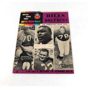 1966 ميامي دولفينز في برنامج Buffalo Bills AFL Football Program 9-18-66-برامج اتحاد كرة القدم الأميركي in Kuwait