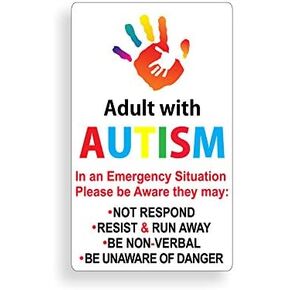 Adult Autism Awareness Static Cling Safe Safety Decal for Autistic Adult Custom Die Cut Window Door Graphic in Kuwait