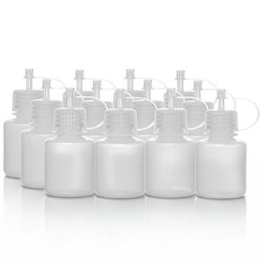 Eisco - 12 Pack 30mL LDPE Dropping Bottles Euro Design with Screw Caps and Dropper Nozzles for Lab, Classroom, or Home Use in Kuwait