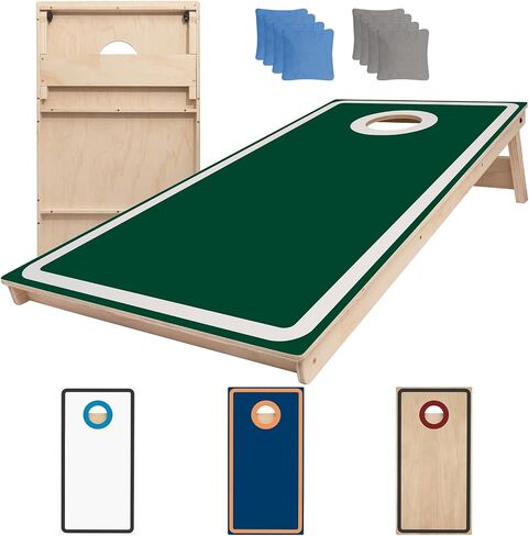 مجموعة لوحات Cornhole - لا ترتد ، حجم التنظيم 4 × 2 قدم ، مصنوعة من 1/2 بوصة من خشب الصنوبر ، الطباعة الأشعة فوق البنفسجية تشمل 8 أكياس الفول ولوحات كورنول ، مثالية للألعاب والتجمعات في الهواء الطلق in Saudi Arabia