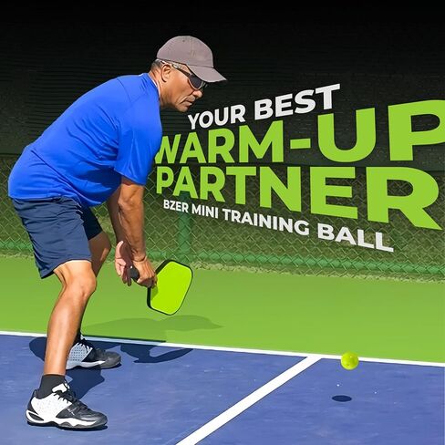 Bzer Quiet Pickleball Balls - Mini Pickleballs Silent Rubber Training Ball - مجموعة من 3 للعب في الهواء الطلق الداخلي ، مدرب تدريب صغير ناعم ، تحسين التركيز ، التحكم في التعزيز ، أساسيات التدريب in Saudi Arabia