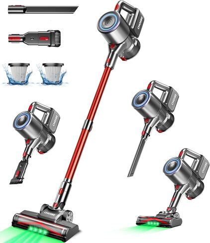 Cordless Vacuum Cleaner, 500W/40Kpa Stick Vacuum with 45Mins Runtime, Self-Standing Vacuum Cleaners for Home, Anti-Tangle, 1.5L Dust Cup, Rechargeable Vacuum for Hardwood Floor Carpet Pet Hair in Saudi Arabia