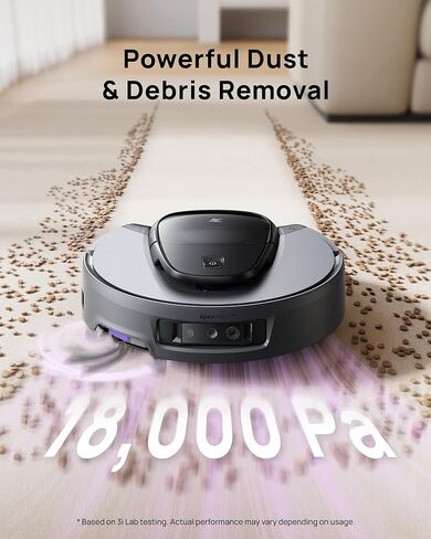 3i g10+ robot combo و MOP Combo ، 18000 PA شفط ، تنظيف خالي من اليدين لمدة 60 يومًا مع ضغط حطام هادئ ، التنقل الذكي lidar ، تمديد السيارات على طول الحواف ، مثالية للأرضيات الصلبة والسجاد in Saudi Arabia