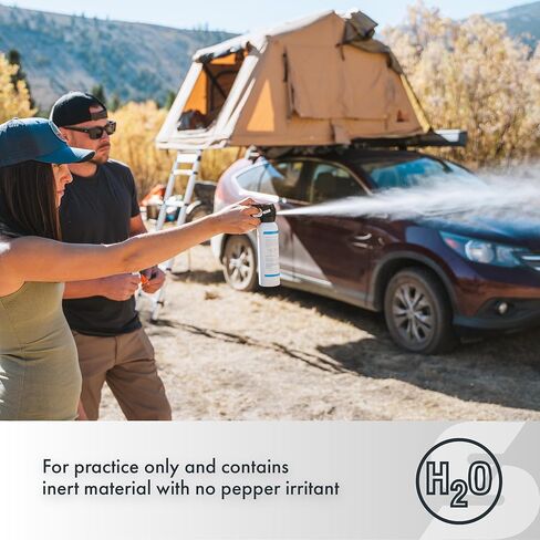 SABER Frontiersman Practice Bear Spray، علبة خاملة 7.9 أونصة، تدرب قبل أن تذهب، العلبة الواقعية تزيد من الألفة والثقة في الاستخدام in Kuwait