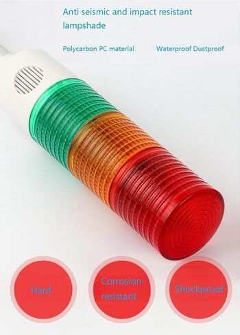 24V LED Indicator Lights Indutstrial Signal Alarm Light Machine Tool Equipment Buzzer Tower Lamp (2-Layer) in Kuwait