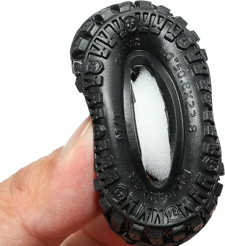 DJCRAWLER 1.0 بوصة فائقة الإطارات لزجة ناعمة 62 * 20.5 مم ل SCX24 محوري FMS FCX24 1/18 TRX4M 1/24 RC Crawler Wheel Upgrade in Saudi Arabia