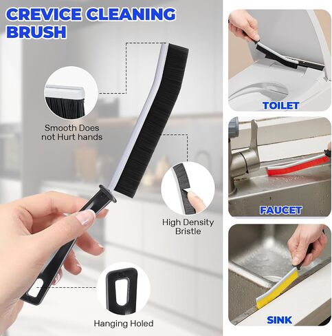 10 Pack Crevice Cleaning Brush Set,Hard Bristle Crevice Cleaning Brush,Wire Brushes and Straw Brush,Crevice Cleaning Tool for Kitchen, Faucets，Grout,Bathroom, Corners, Tight Spaces,Sink and Gas Stove in Saudi Arabia
