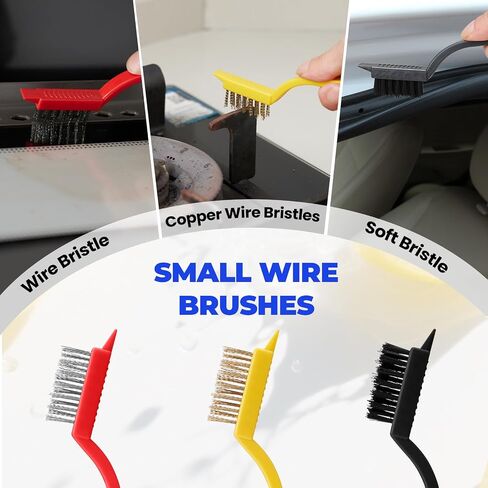 10 Pack Crevice Cleaning Brush Set,Hard Bristle Crevice Cleaning Brush,Wire Brushes and Straw Brush,Crevice Cleaning Tool for Kitchen, Faucets，Grout,Bathroom, Corners, Tight Spaces,Sink and Gas Stove in Saudi Arabia