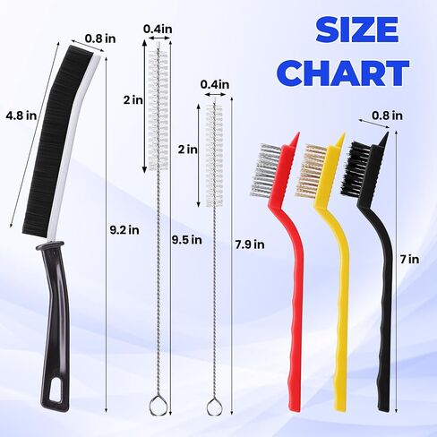 10 Pack Crevice Cleaning Brush Set,Hard Bristle Crevice Cleaning Brush,Wire Brushes and Straw Brush,Crevice Cleaning Tool for Kitchen, Faucets，Grout,Bathroom, Corners, Tight Spaces,Sink and Gas Stove in Saudi Arabia