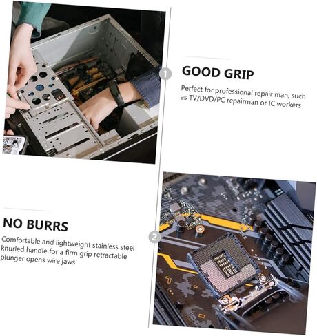NUOBESTY 3pcs Ic Extraction Tools Chip Clips Electronic Component Grabbers Soldering Extraction Tools Comfortable Handle in Saudi Arabia