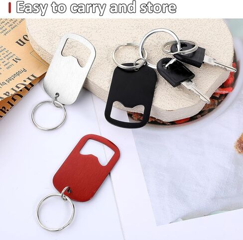 3 Pcs Stainless Steel Bottle Opener Keychain, Flat Bottle Opener Small Beer Bottle Opener Mini Metal Can Opener Keychain for Bartender Kitchen Bar Restaurant (Black) in Saudi Arabia