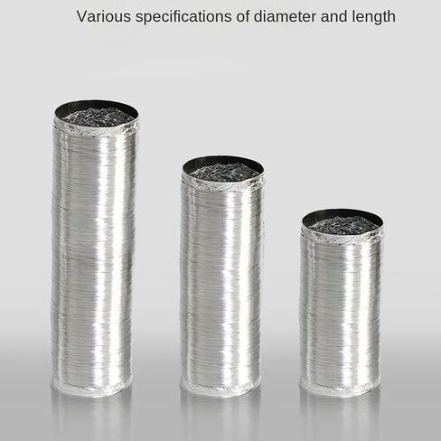 خرطوم رقائق الألومنيوم قطر داخلي 60 مم مرنة 1.5-6 متر التهوية التهوية DUCTING DUCTING DUCT DUCT HODER DUCT (3M) in Saudi Arabia