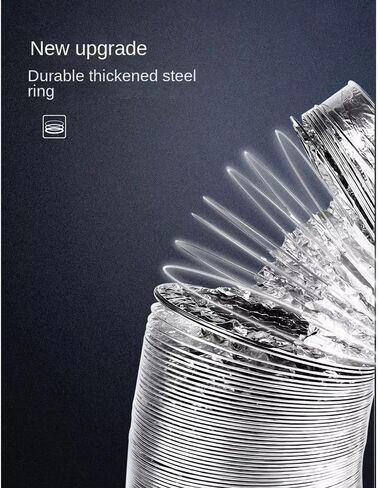 خرطوم رقائق الألومنيوم قطر داخلي 60 مم مرنة 1.5-6 متر التهوية التهوية DUCTING DUCTING DUCT DUCT HODER DUCT (3M) in Saudi Arabia