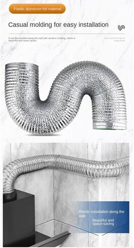 خرطوم رقائق الألومنيوم قطر داخلي 60 مم مرنة 1.5-6 متر التهوية التهوية DUCTING DUCTING DUCT DUCT HODER DUCT (3M) in Saudi Arabia